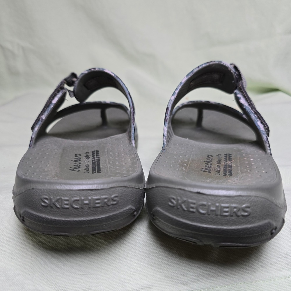 Skechers Outdoor‎ Lifestyle Women's Adjustable Camo Thong Sandals Gray - Picture 4 of 6